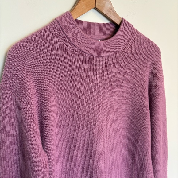 Lululemon Merino Wool Ribbed Crewneck Sweater Velvet Dust Purple Knit Size 4 - Picture 4 of 13